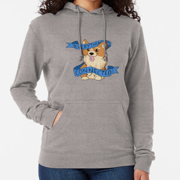 Everything is Connected Corgi Lightweight Hoodie