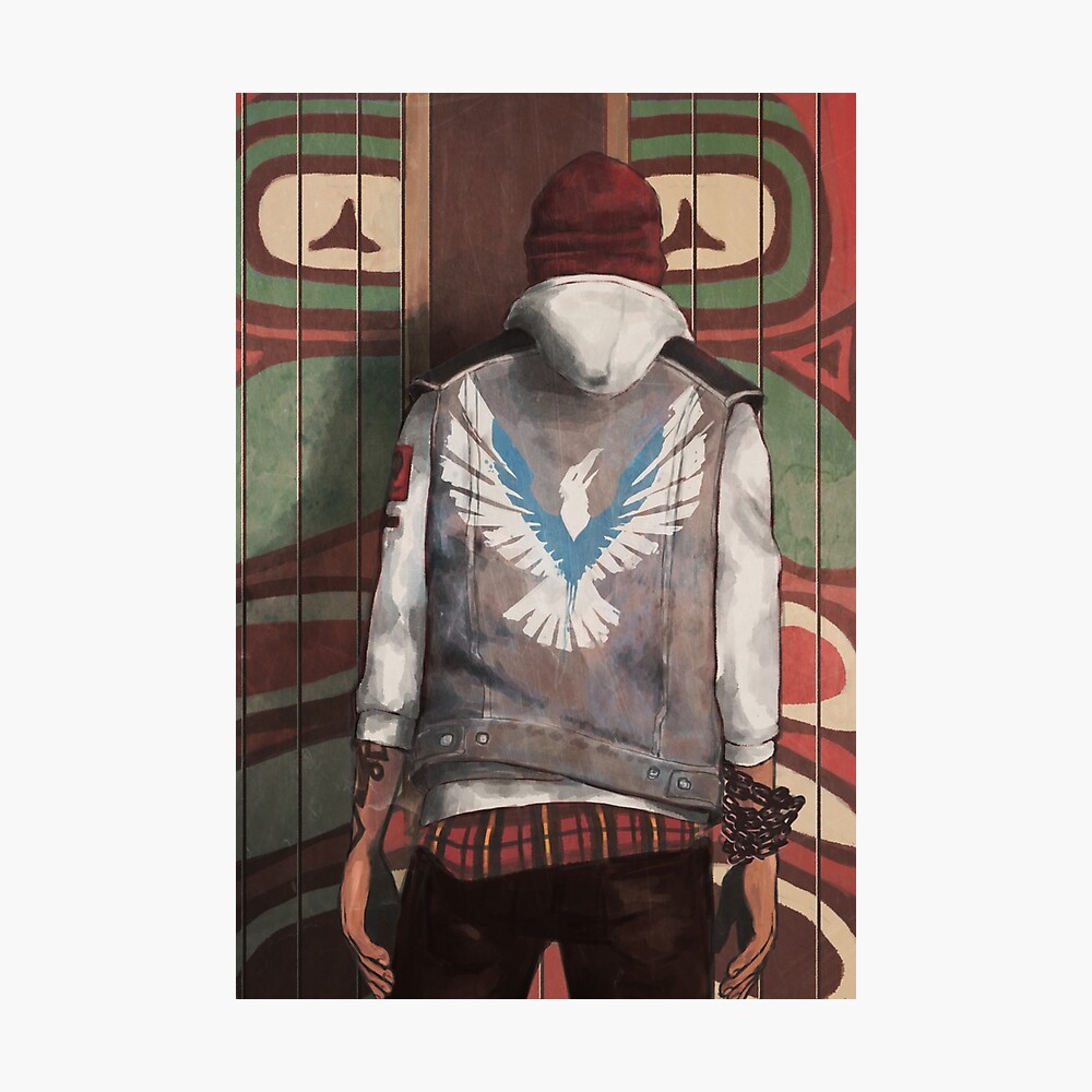 thecostumebase Infamous Second Son Vest and Pins Only Delsin Rowe Cosplay  Denim Waistcoat M at Amazon Mens Clothing store