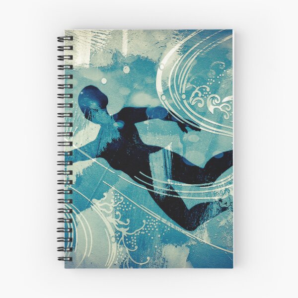 Item preview, Natural Born Swimmer by Jenny Meehan vibrant Blue green  designed and sold by Jenny Meehan Art Prints and Patterns  .