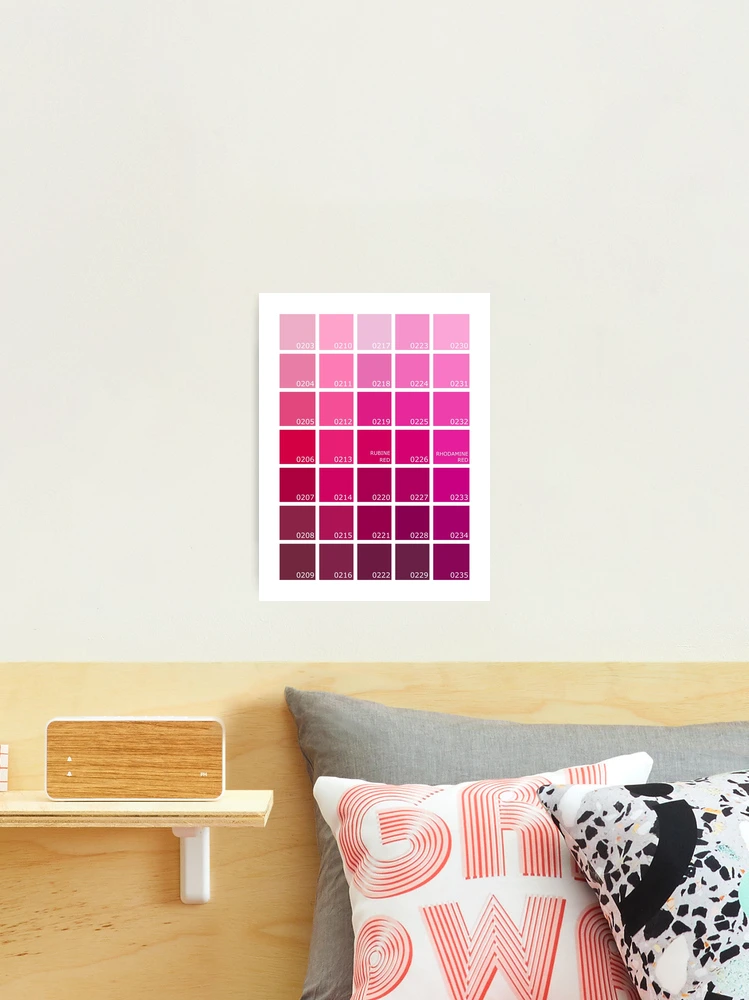 Shades of Pink Pantone Canvas Print for Sale by rogue-design