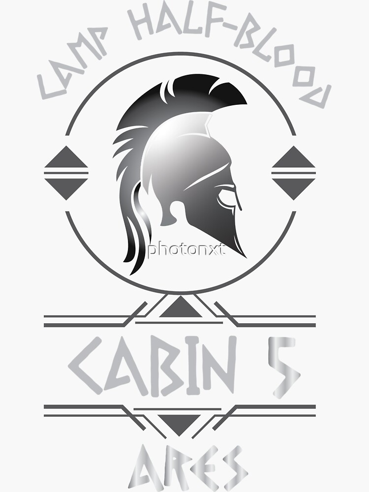 Percy Jackson - Camp Half-Blood - Cabin Five - Ares Sticker for