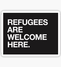 Refugees Are Welcome Here Design Sticker