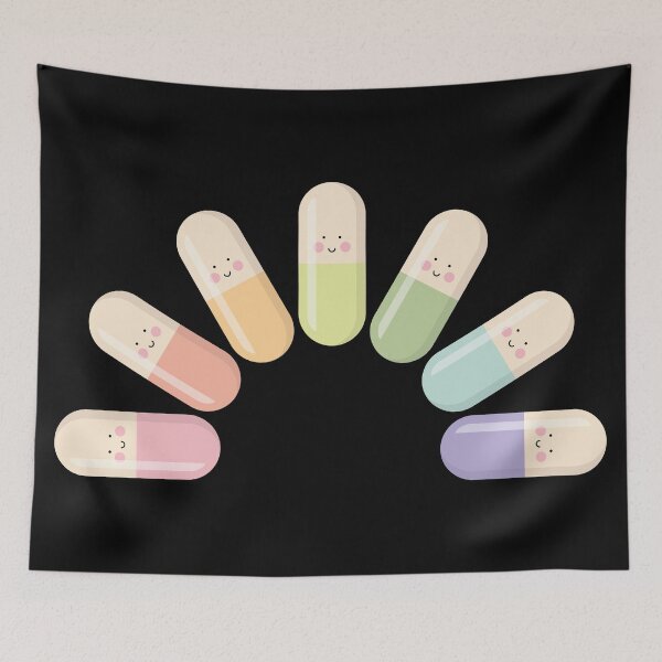 Item preview, Happy rainbow capsule pills pastel designed and sold by Eenig.