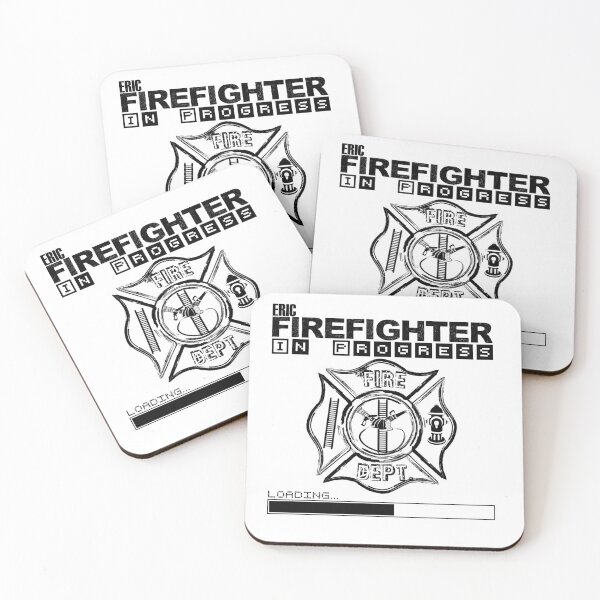 Item preview, Eric | FIREFIGHTER in Progress | Future Firefighter | Black Text designed and sold by Loving-school.