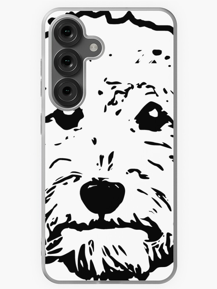 Thumbnail 1 of 4, Samsung Galaxy Phone Case, Goldendoodles! Labradoodles - any adorable doodle dog in black and white designed and sold by smooshfaceutd.