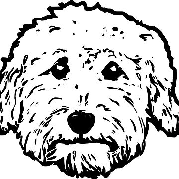 Artwork thumbnail, Goldendoodles! Labradoodles - any adorable doodle dog in black and white by smooshfaceutd