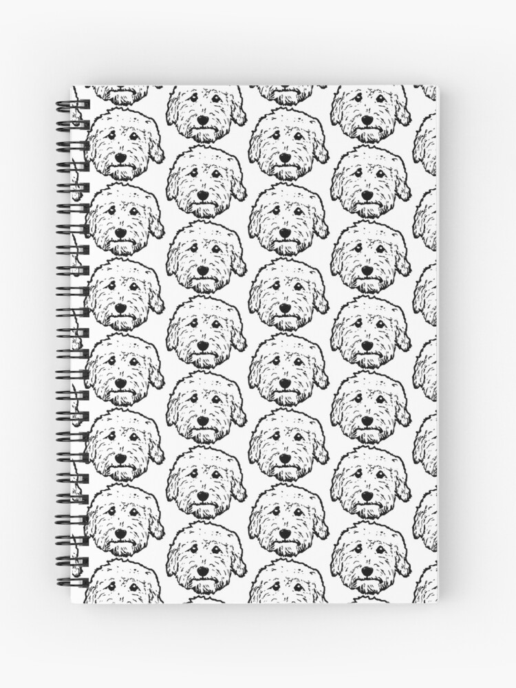 Thumbnail 1 of 3, Spiral Notebook, Goldendoodles! Labradoodles - any adorable doodle dog in black and white designed and sold by smooshfaceutd.