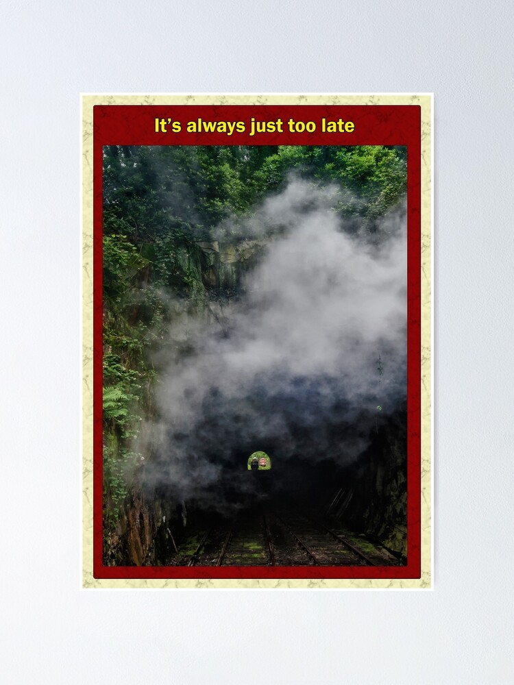 Alternate view of It's always just too late Poster