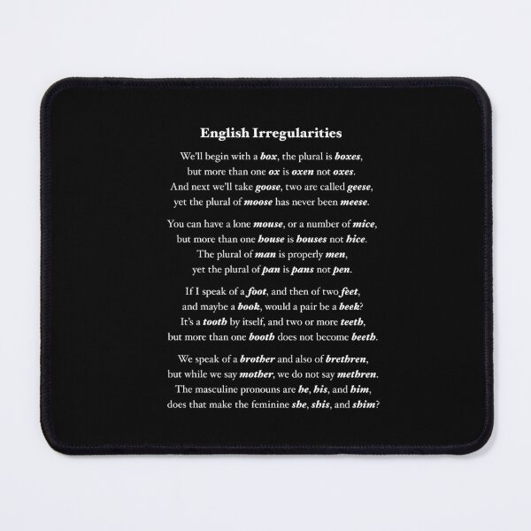 Item preview, English Irregularities. v.2 designed and sold by x1brett.