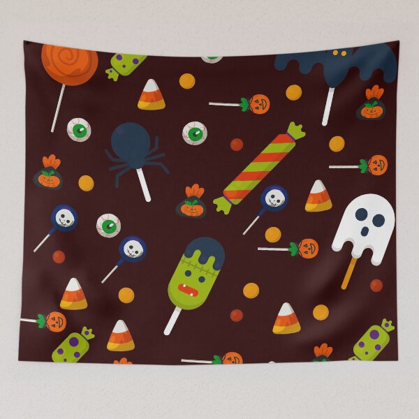 Item preview, Halloween candy pattern designed and sold by Catchy-Hut.
