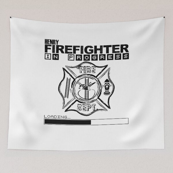 Item preview, Henry | FIREFIGHTER in Progress | Future Firefighter | Black Text designed and sold by Loving-school.