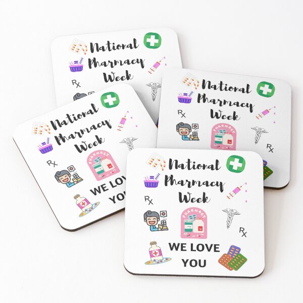 Item preview, Cool colorful National Pharmacy Week design with white background designed and sold by mark-taylor.