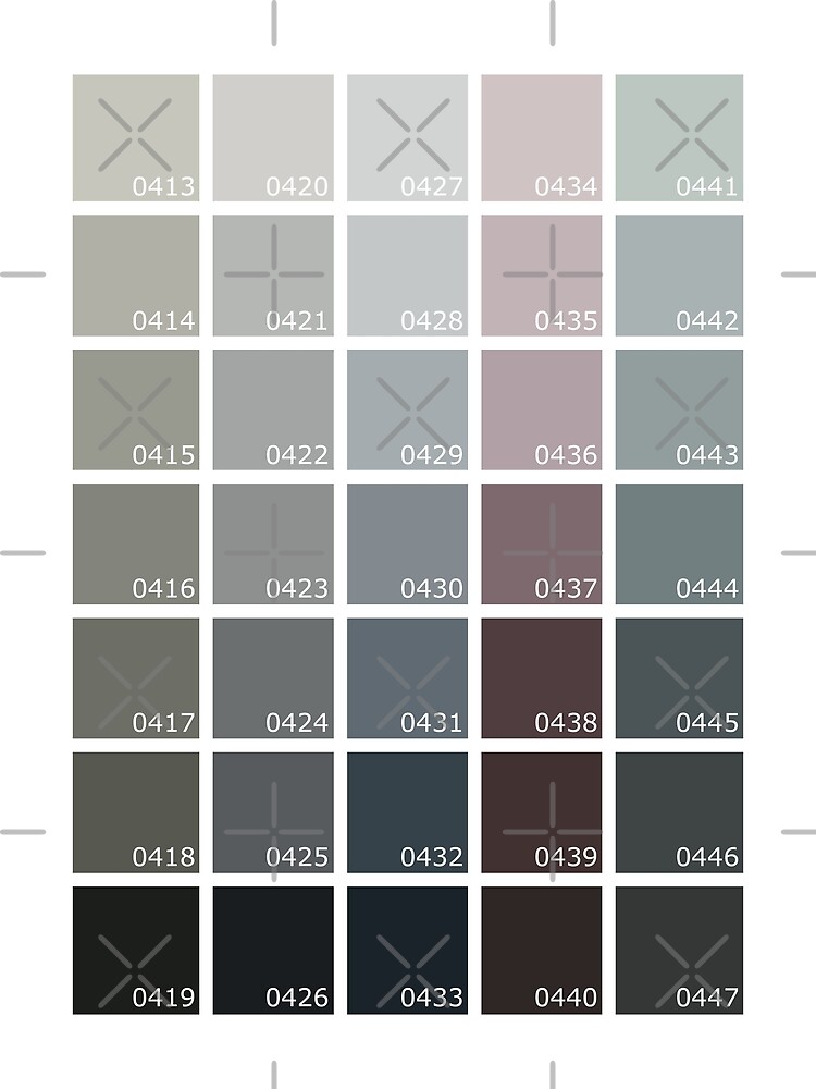 Shades Of Grey Pantone Art Print By Rogue Design Redbubble