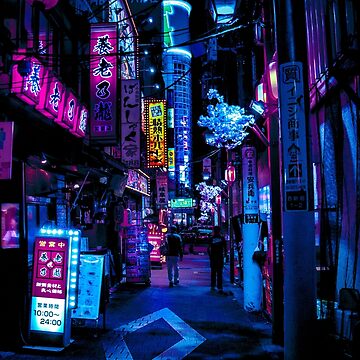Artwork thumbnail, Blue Tokyo Alleys by Neondreamscapes
