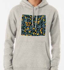 Orangen auf Schwarz Hoodie