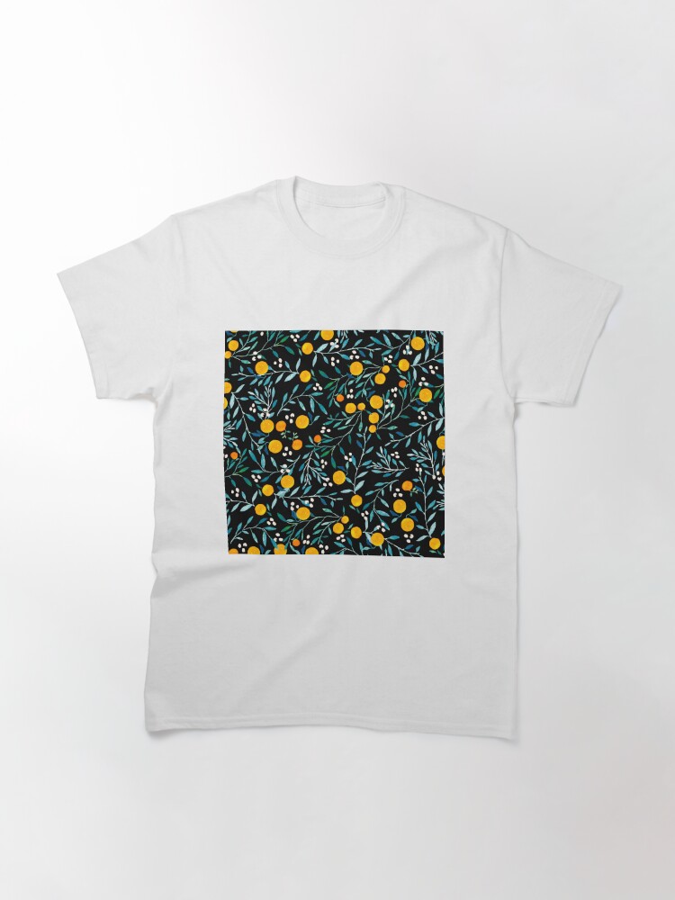 Thumbnail 3 of 7, Classic T-Shirt, Oranges on Black designed and sold by artiisan.