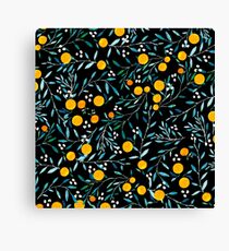 Oranges on Black Canvas Print