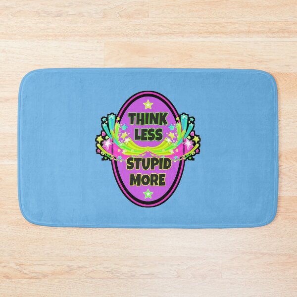 Item preview, Think less, stupid more, violet, pink, magenta rainbow colorful stupidity designed and sold by IMNIUM.