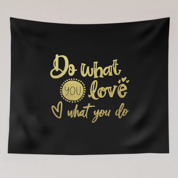 Item preview, Do What You Love Love What You Do Gold Foil Serif and Script Typography designed and sold by Cawaiico.