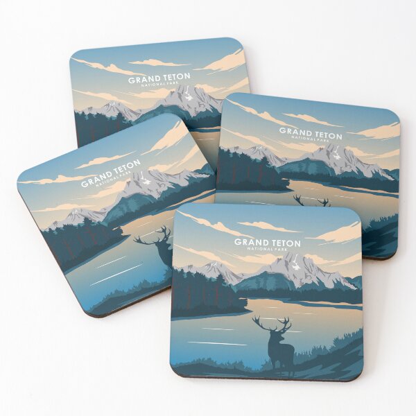 Item preview, Grand Teton National Park Vintage Minimal Travel Poster designed and sold by Stadify.