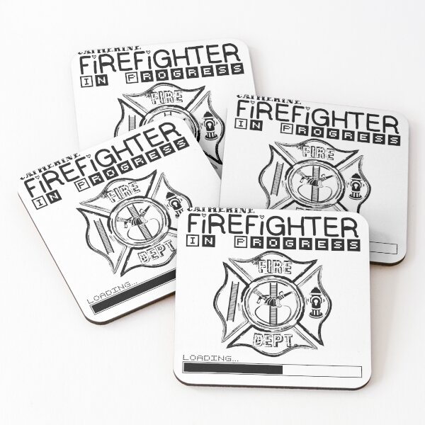 Item preview, Catherine | FIREFIGHTER in Progress | Future Firefighter | Black Text designed and sold by Loving-school.
