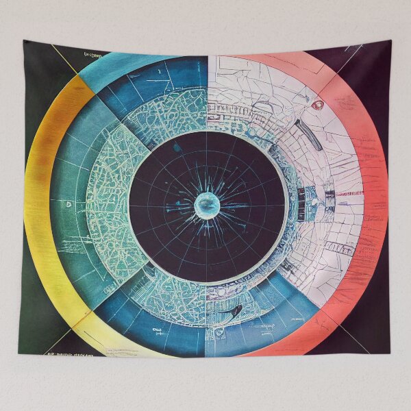 Item preview, Universe Occult Earth Space Blueprint - AI Generated Art designed and sold by Vault256.