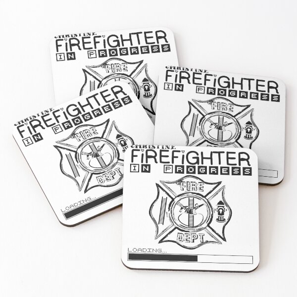 Item preview, Christine | FIREFIGHTER in Progress | Future Firefighter | Black Text designed and sold by Loving-school.