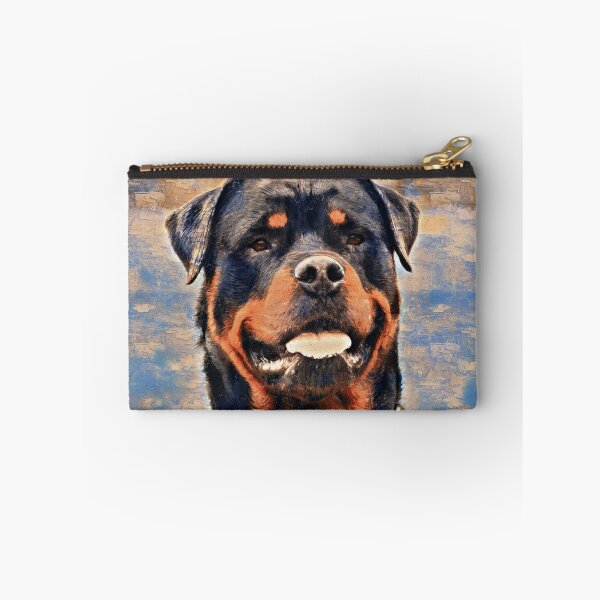 Item preview, Rottweiler dog portrait - impasto oil painting designed and sold by NickoPrints.