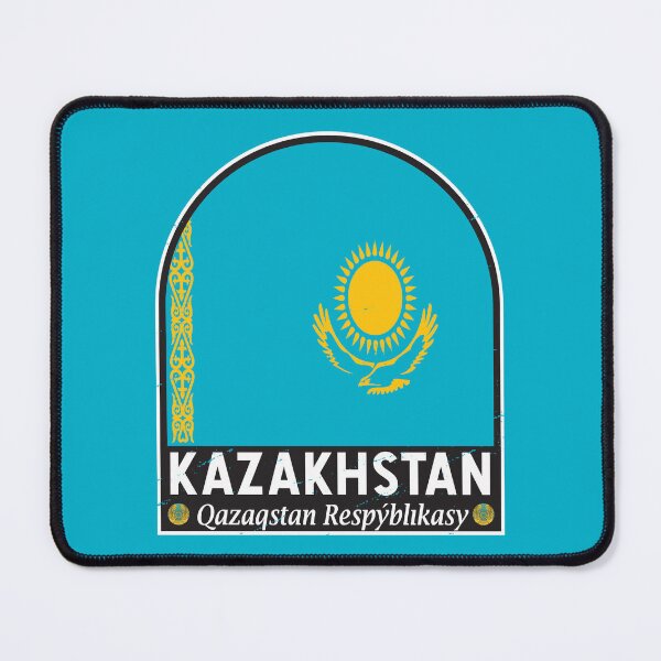 Item preview, Kazakhstan Flag Emblem Distressed Vintage designed and sold by KrisSidDesigns.
