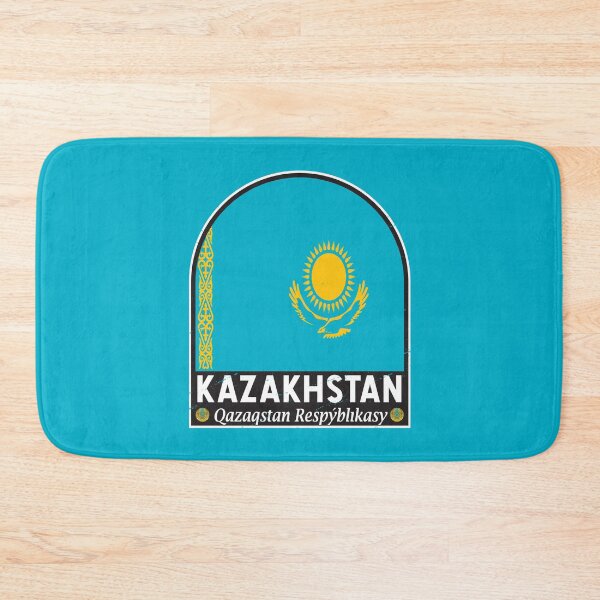 Item preview, Kazakhstan Flag Emblem Distressed Vintage designed and sold by KrisSidDesigns.