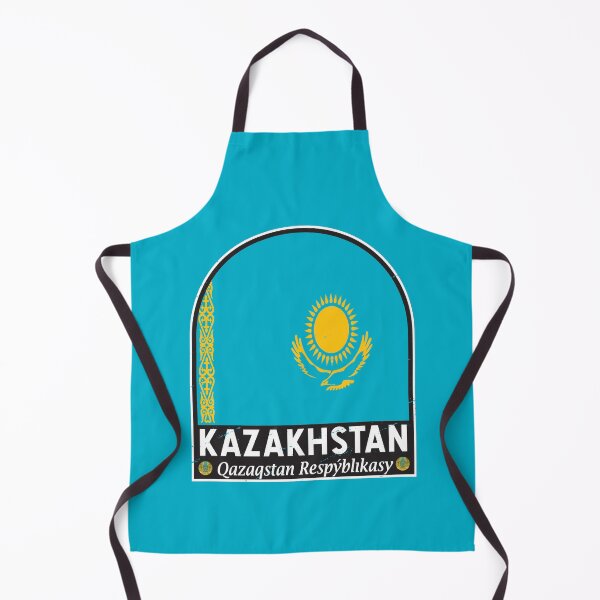 Artikelvorschau, Kasachstan-Flaggen-Emblem im Used-Look entworfen und verkauft von KrisSidDesigns.