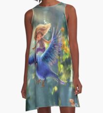 Bird BLUE A-Line Dress