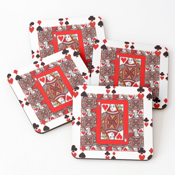 Item preview, CASINO DECORATIVE RED QUEEN SUITES PATTERN ART designed and sold by sharlesart.