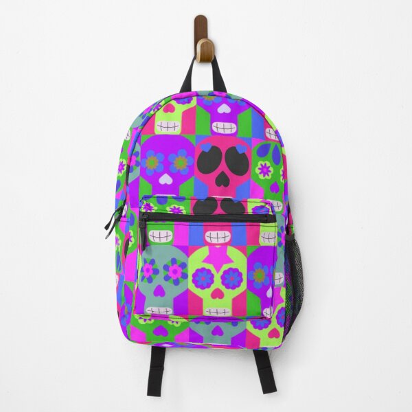 Item preview, Colorful Skulls Pattern designed and sold by TotallyRetroArt.
