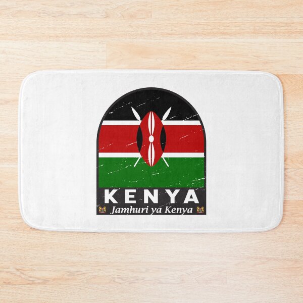 Item preview, Kenya Flag Emblem Distressed Vintage designed and sold by KrisSidDesigns.