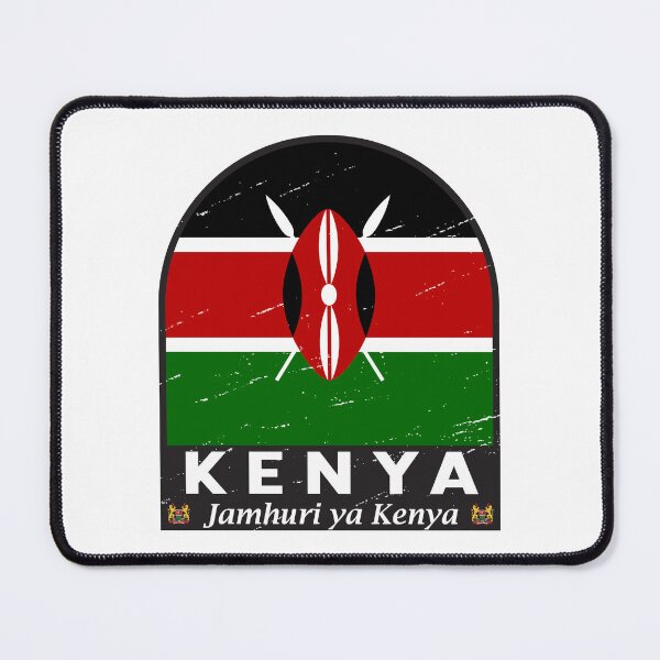 Item preview, Kenya Flag Emblem Distressed Vintage designed and sold by KrisSidDesigns.