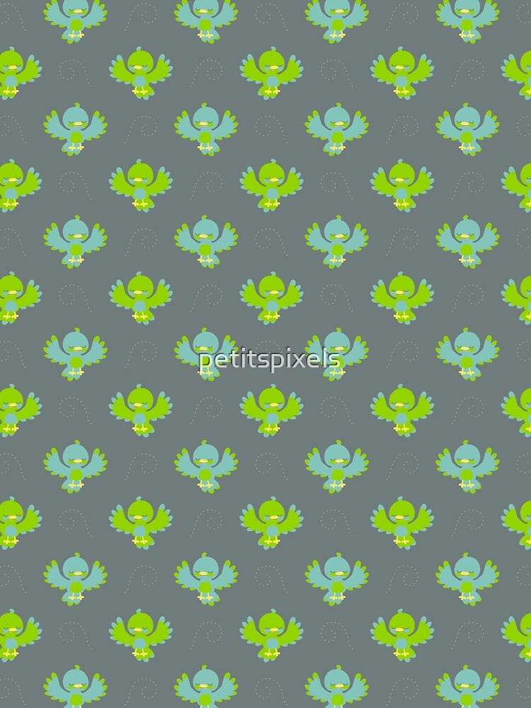 Thumbnail 3 of 3, Scarf, Cute little birds designed and sold by petitspixels.