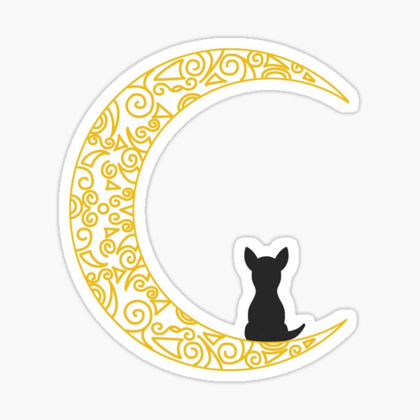 Item preview, Crescent moon tribal black chihuahua designed and sold by galax-C.