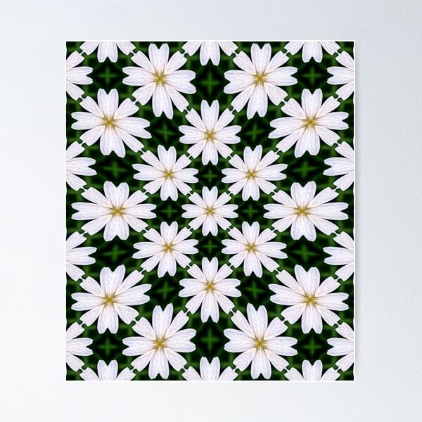 Item preview, White Marguerite Pattern designed and sold by Patternflower.