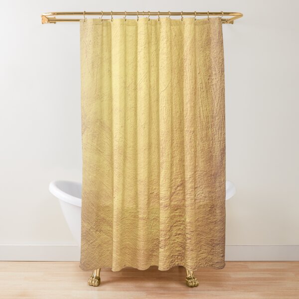 Champagne Gold Metallic Foil Shower Curtain