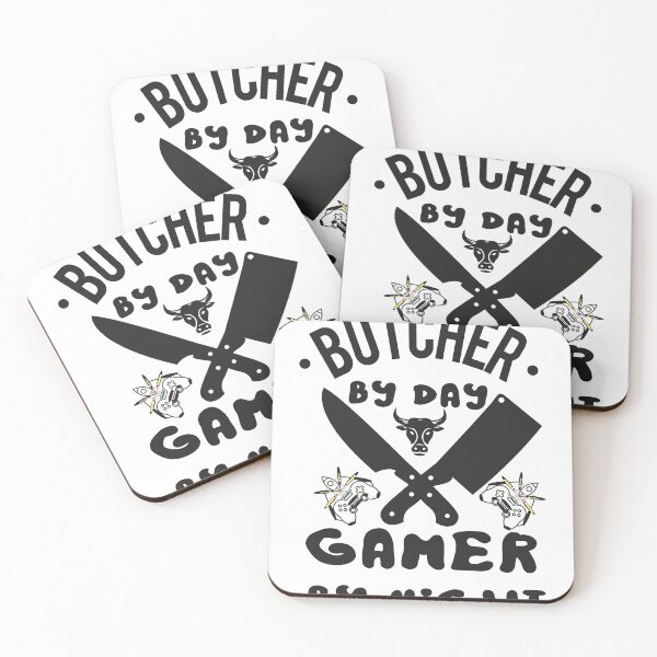Item preview, butcher by day gamer by night  designed and sold by EZONEEE.