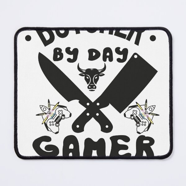 Item preview, butcher by day gamer by night  designed and sold by EZONEEE.