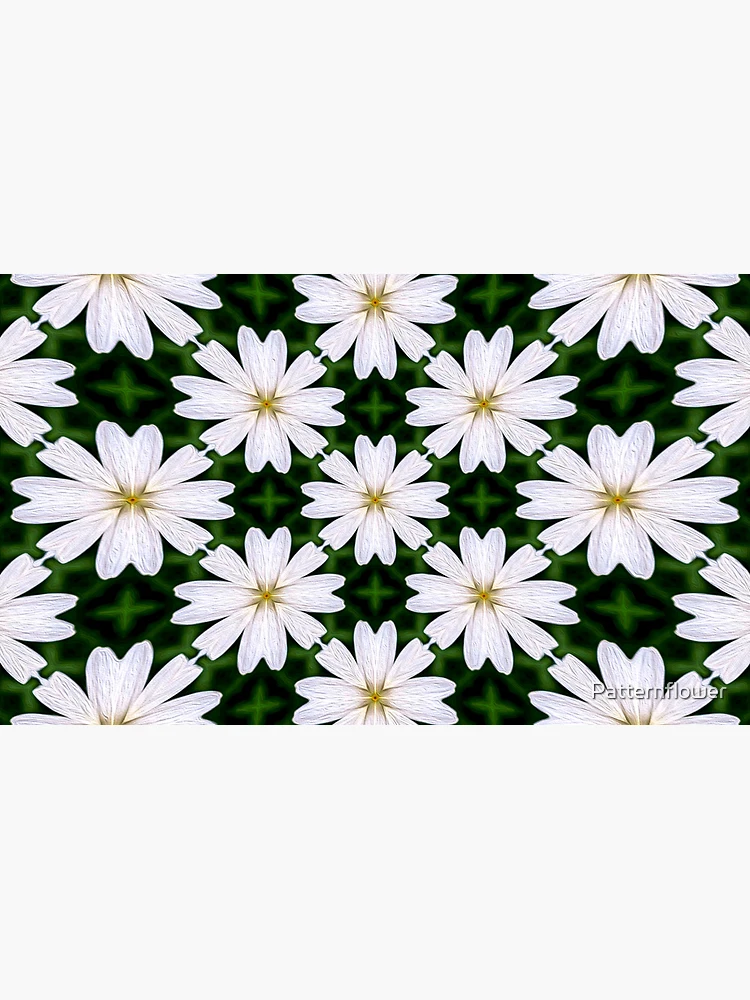Thumbnail 4 of 4, Coffee Mug, White Marguerite Pattern designed and sold by Patternflower.