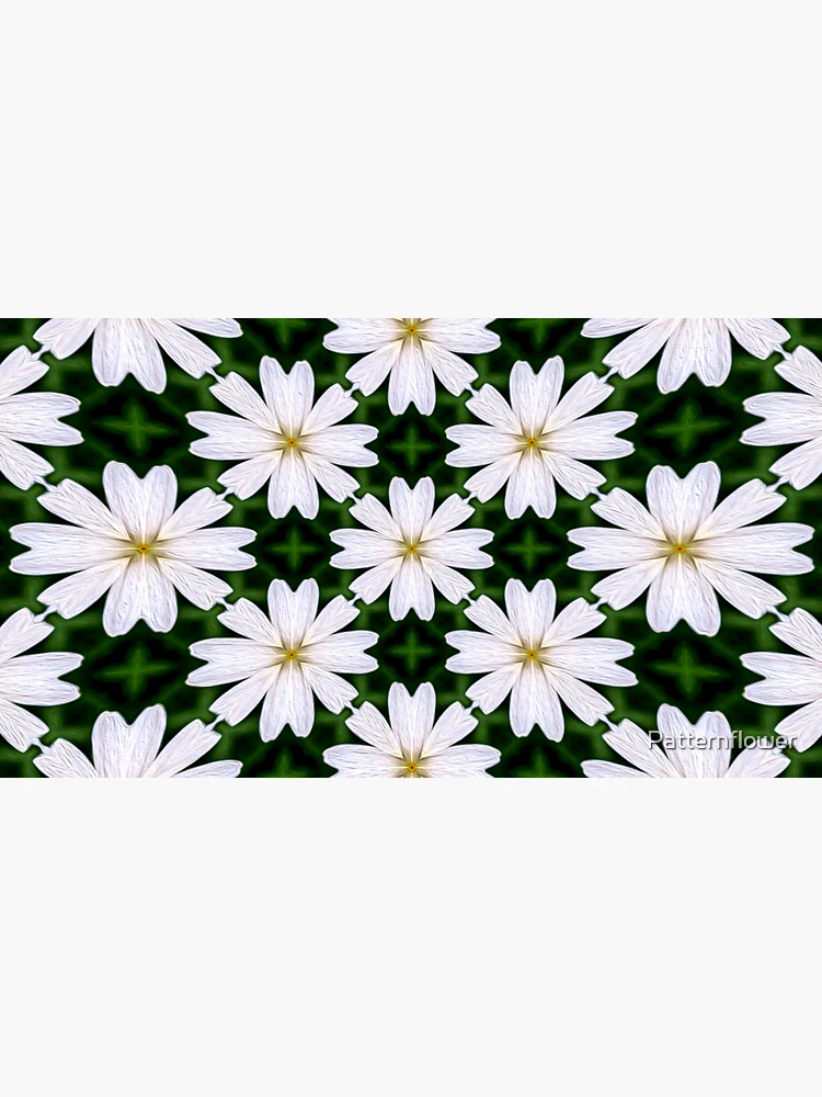 Thumbnail 3 of 3, Cap, White Marguerite Pattern designed and sold by Patternflower.