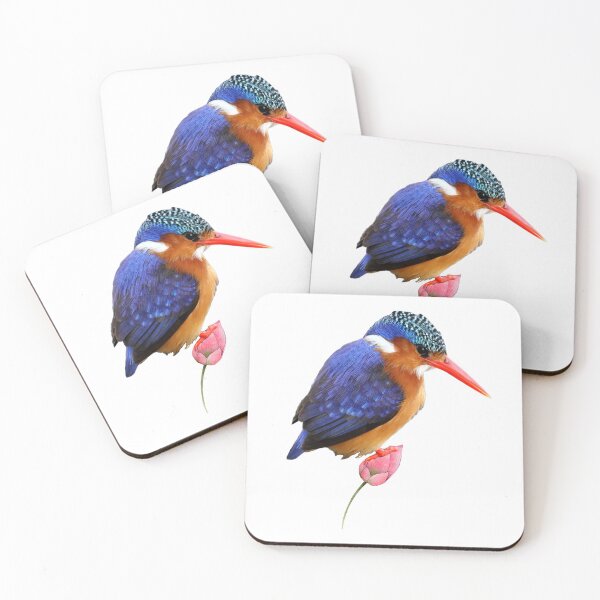 Item preview, Watercolor Kingfisher With Flowers designed and sold by virillanissa.