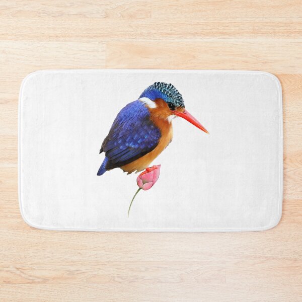 Item preview, Watercolor Kingfisher With Flowers designed and sold by virillanissa.