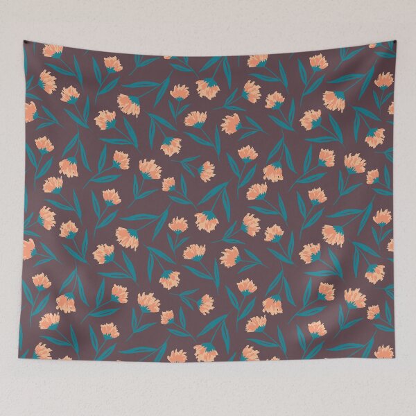 Item preview, Floral fun - Orange Maroon designed and sold by Artbyannieyang.