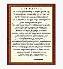 Desiderata Gedicht auf Pergament-Traditionell Fotodruck