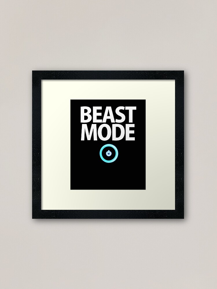 Beast Mode On Work Out Exercise Gym Training Framed Art Print By Aviationpeople Redbubble