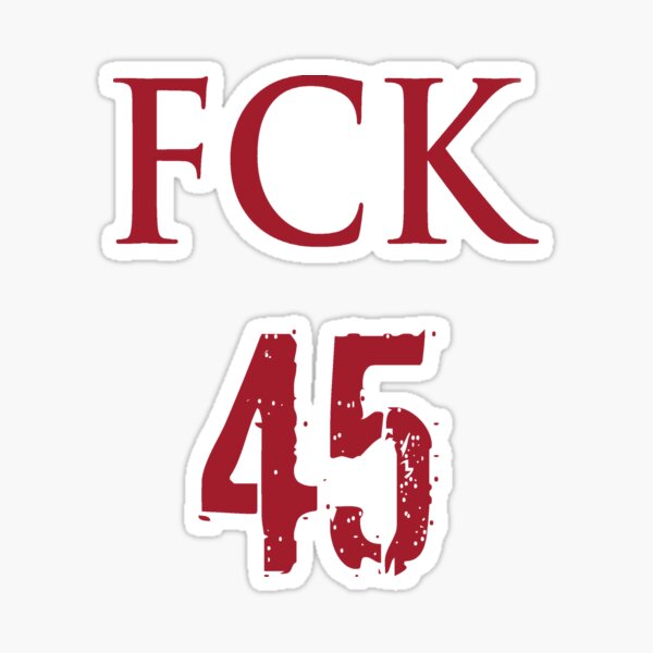Vista previa del artículo con la obra «FCK 45», diseñado y vendido por Lensw0rld.